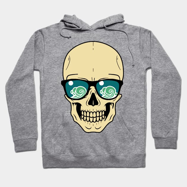 skull wearing sunglasses Hoodie by 4ntler